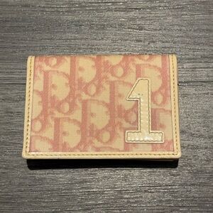 Dior Pink and Cream Card Holder